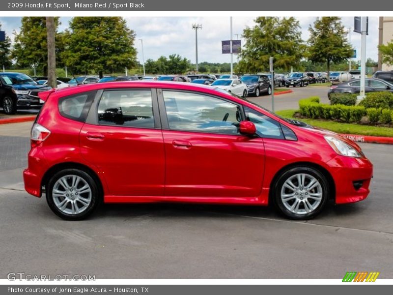 Milano Red / Sport Black 2009 Honda Fit Sport