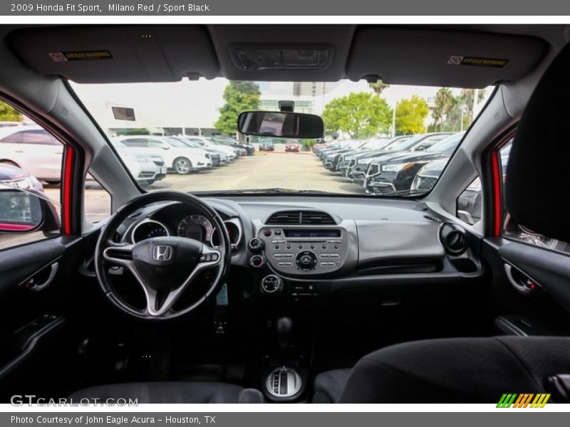 Milano Red / Sport Black 2009 Honda Fit Sport