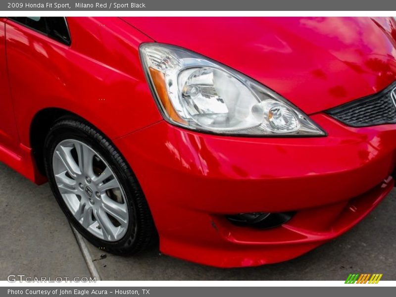 Milano Red / Sport Black 2009 Honda Fit Sport
