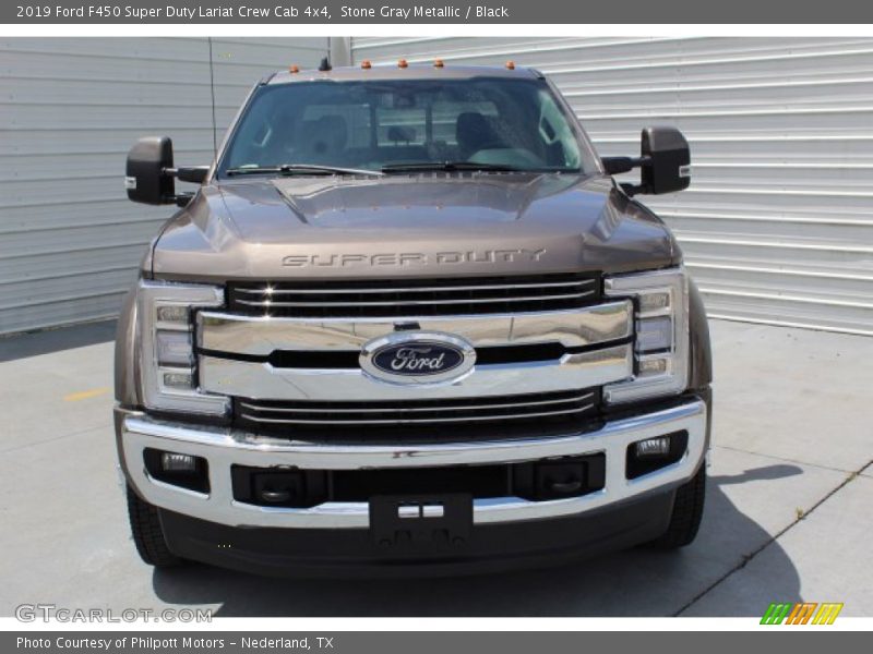 Stone Gray Metallic / Black 2019 Ford F450 Super Duty Lariat Crew Cab 4x4