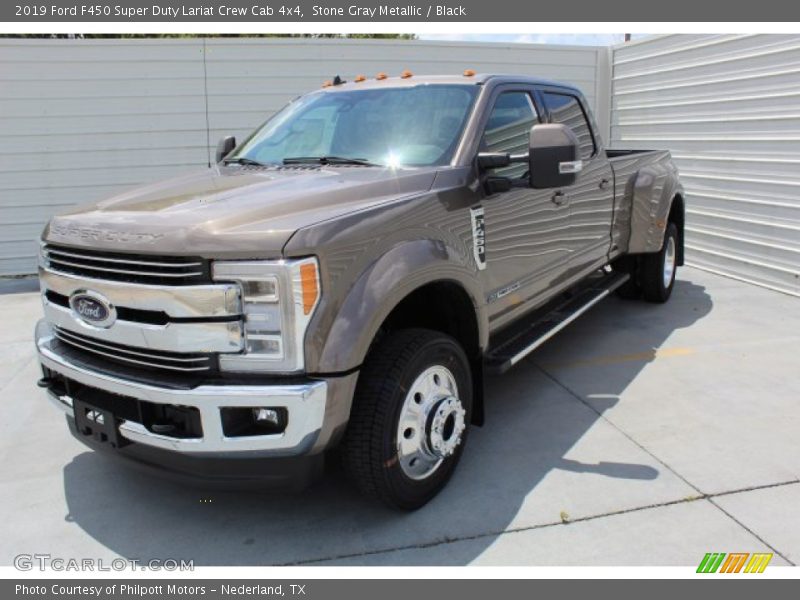 Stone Gray Metallic / Black 2019 Ford F450 Super Duty Lariat Crew Cab 4x4