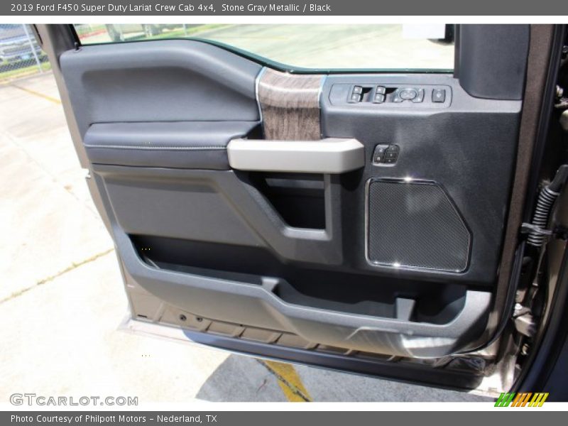 Stone Gray Metallic / Black 2019 Ford F450 Super Duty Lariat Crew Cab 4x4