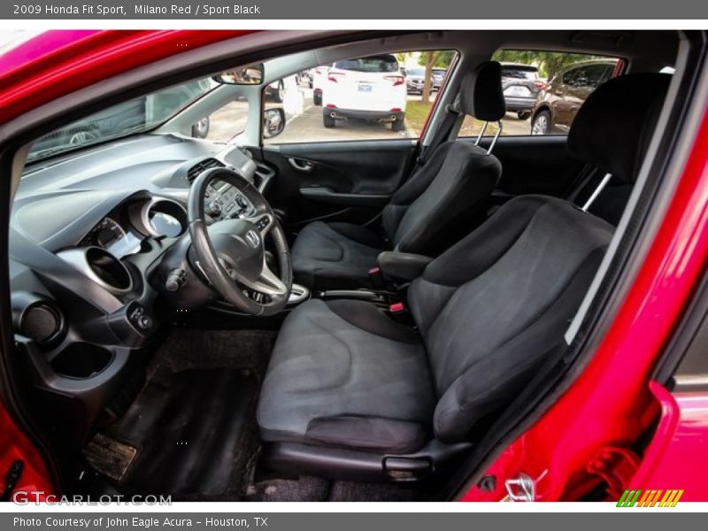 Milano Red / Sport Black 2009 Honda Fit Sport