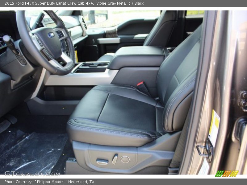 Stone Gray Metallic / Black 2019 Ford F450 Super Duty Lariat Crew Cab 4x4
