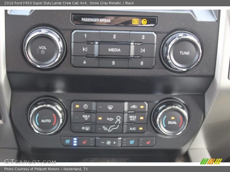 Stone Gray Metallic / Black 2019 Ford F450 Super Duty Lariat Crew Cab 4x4
