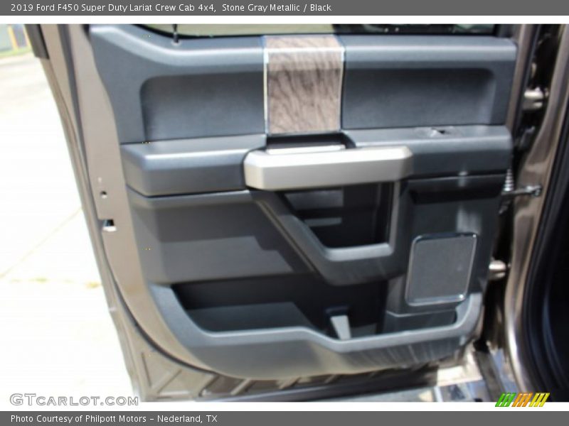 Stone Gray Metallic / Black 2019 Ford F450 Super Duty Lariat Crew Cab 4x4