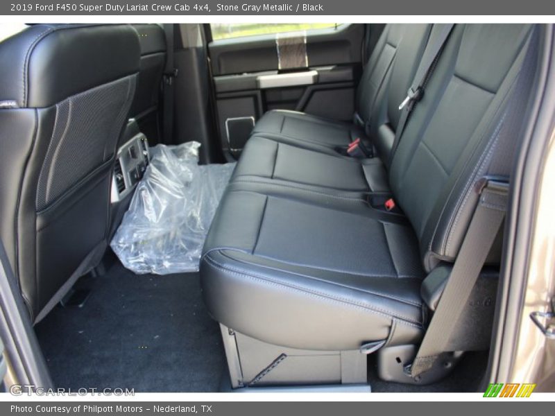 Stone Gray Metallic / Black 2019 Ford F450 Super Duty Lariat Crew Cab 4x4