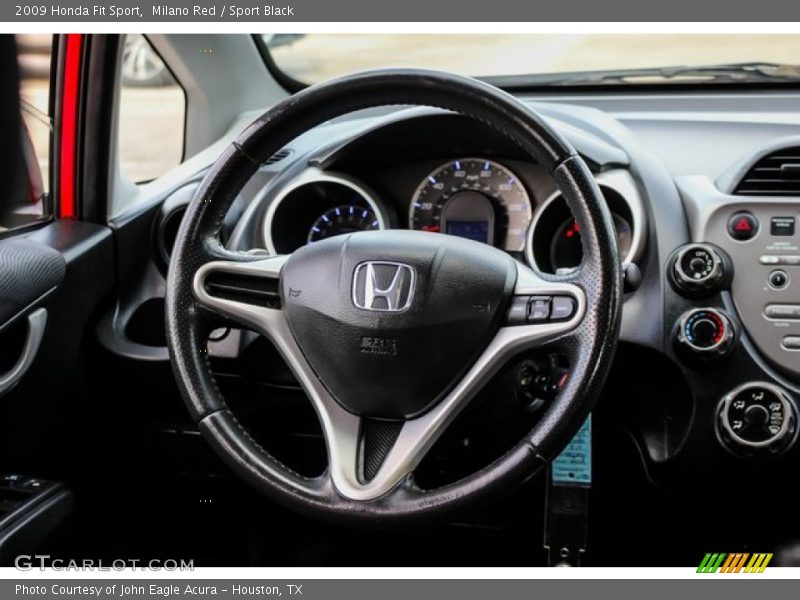 Milano Red / Sport Black 2009 Honda Fit Sport