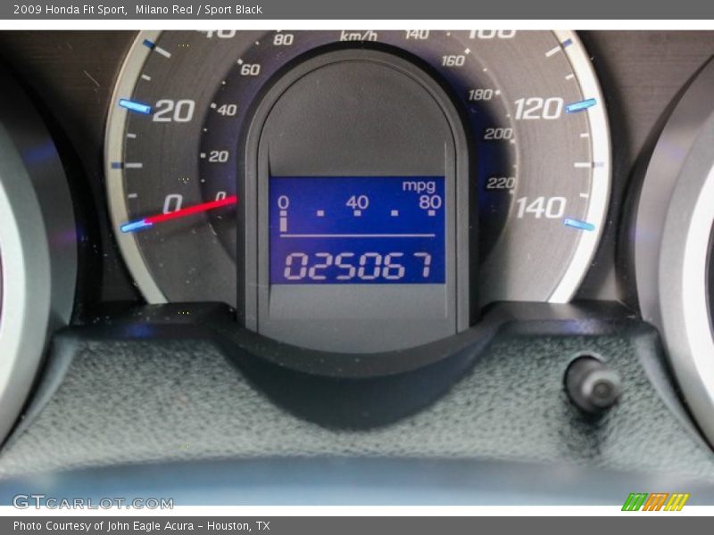 Milano Red / Sport Black 2009 Honda Fit Sport
