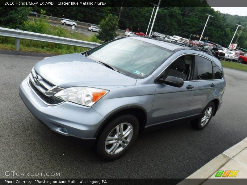 Glacier Blue Metallic / Gray 2010 Honda CR-V EX AWD
