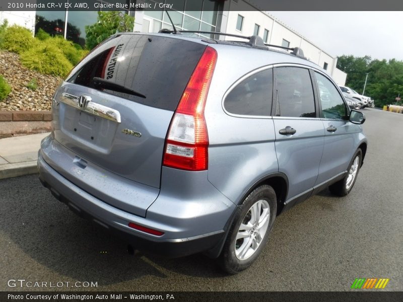 Glacier Blue Metallic / Gray 2010 Honda CR-V EX AWD