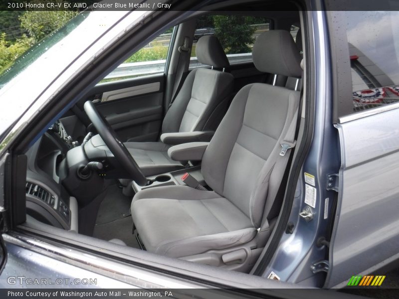 Glacier Blue Metallic / Gray 2010 Honda CR-V EX AWD