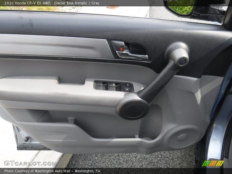 Glacier Blue Metallic / Gray 2010 Honda CR-V EX AWD