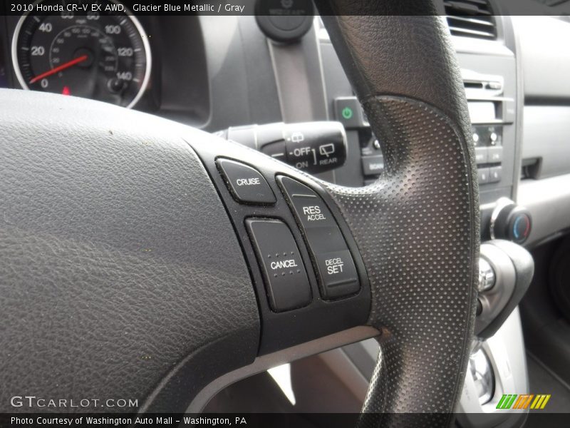 Glacier Blue Metallic / Gray 2010 Honda CR-V EX AWD