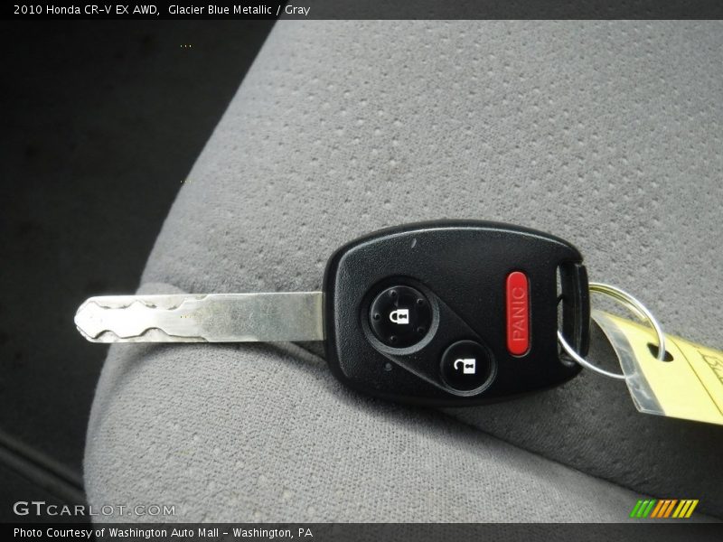 Glacier Blue Metallic / Gray 2010 Honda CR-V EX AWD