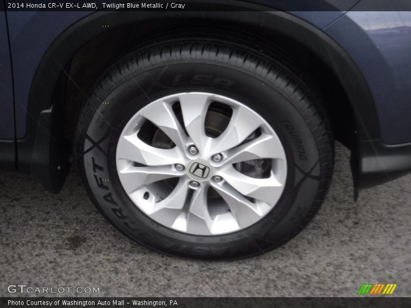 Twilight Blue Metallic / Gray 2014 Honda CR-V EX-L AWD
