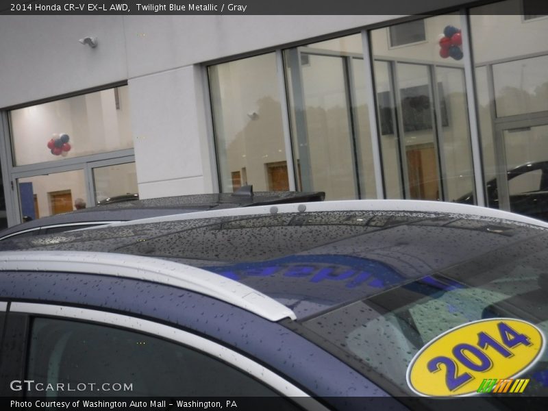 Twilight Blue Metallic / Gray 2014 Honda CR-V EX-L AWD