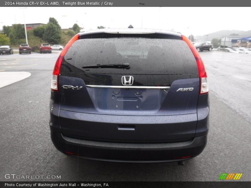 Twilight Blue Metallic / Gray 2014 Honda CR-V EX-L AWD