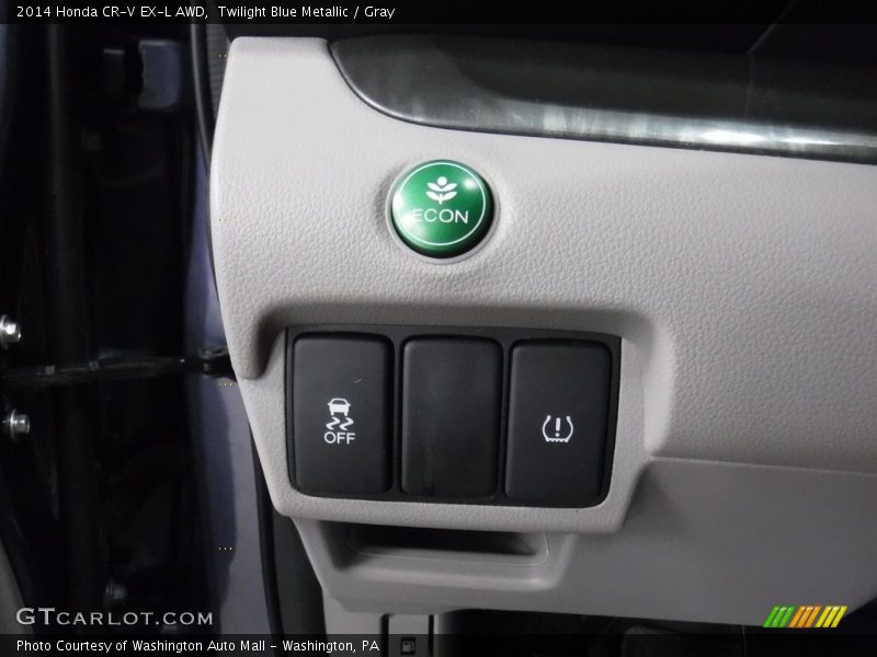 Twilight Blue Metallic / Gray 2014 Honda CR-V EX-L AWD