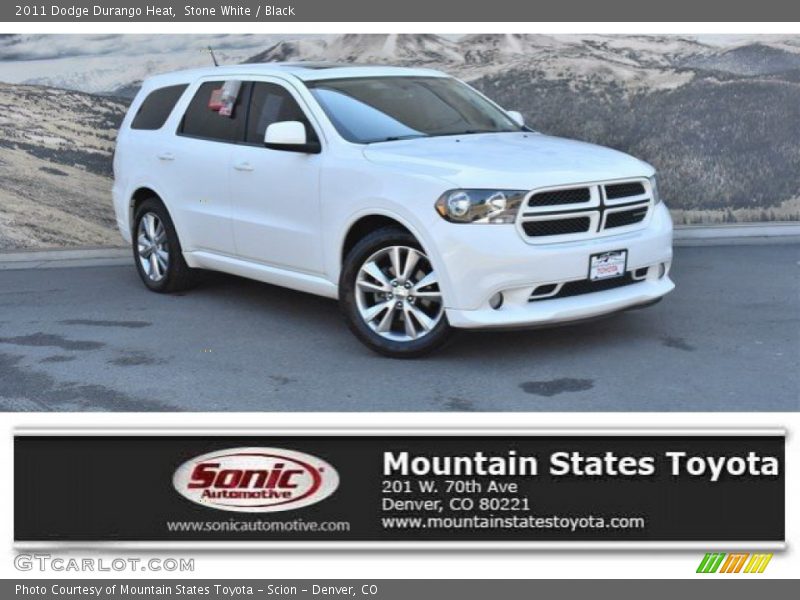 Stone White / Black 2011 Dodge Durango Heat