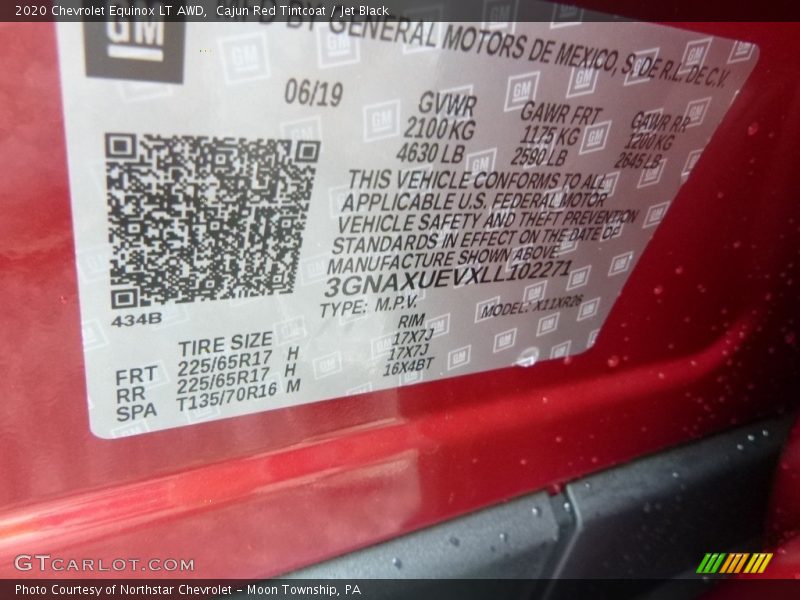 Cajun Red Tintcoat / Jet Black 2020 Chevrolet Equinox LT AWD