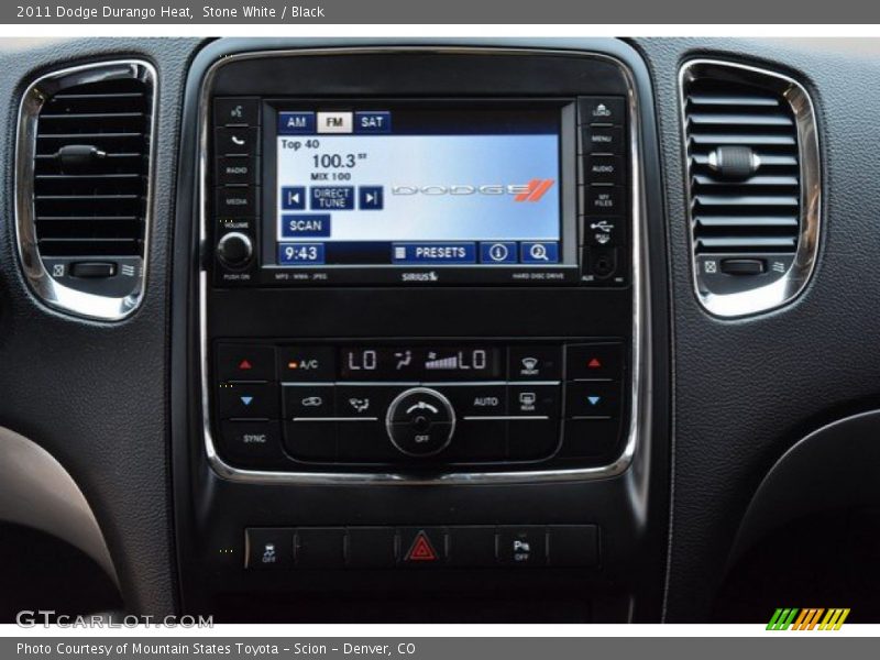 Stone White / Black 2011 Dodge Durango Heat