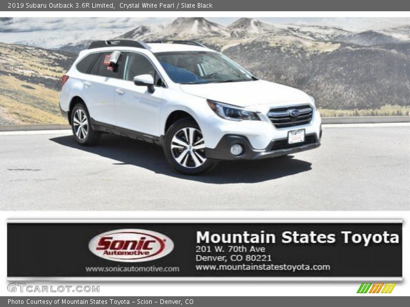 Crystal White Pearl / Slate Black 2019 Subaru Outback 3.6R Limited