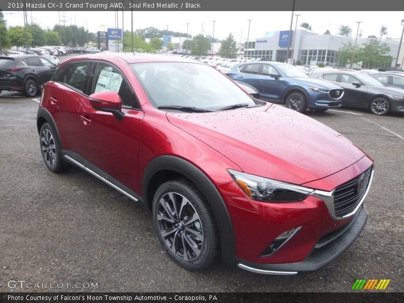 Soul Red Metallic / Black 2019 Mazda CX-3 Grand Touring AWD