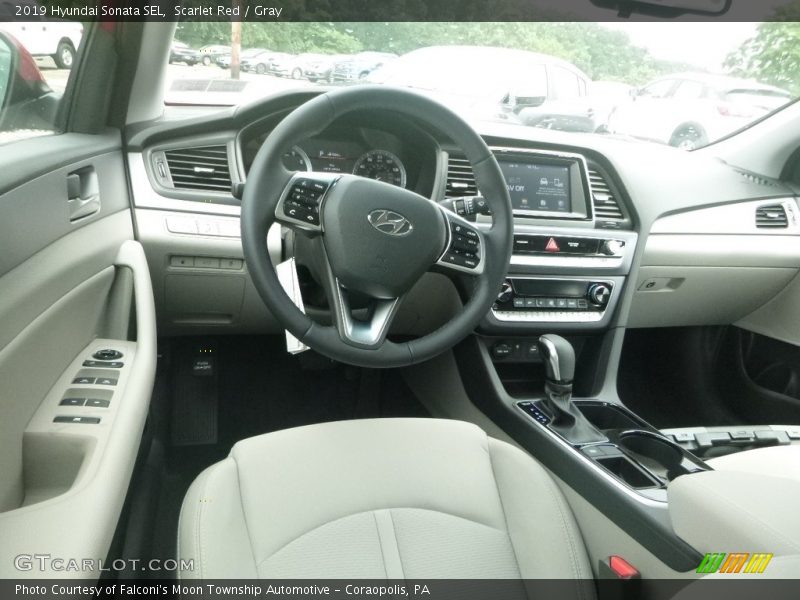 Scarlet Red / Gray 2019 Hyundai Sonata SEL