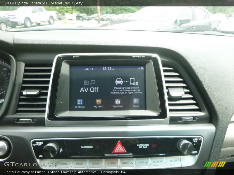 Scarlet Red / Gray 2019 Hyundai Sonata SEL