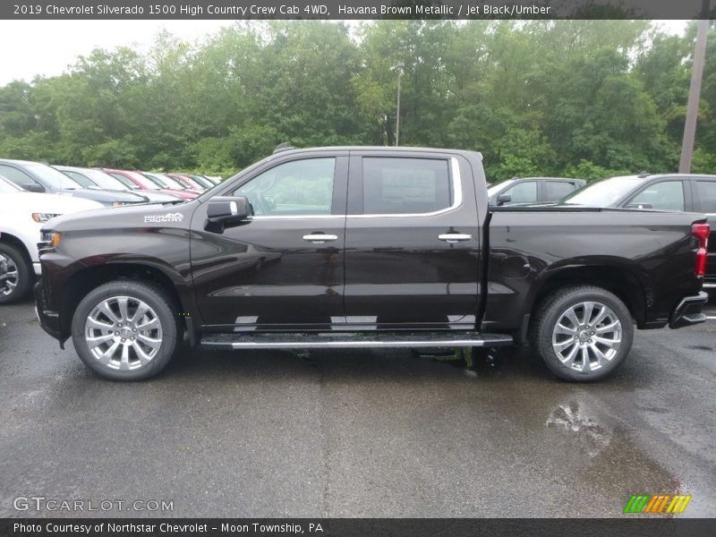 Havana Brown Metallic / Jet Black/Umber 2019 Chevrolet Silverado 1500 High Country Crew Cab 4WD