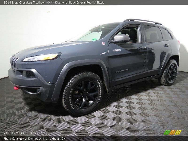 Diamond Black Crystal Pearl / Black 2018 Jeep Cherokee Trailhawk 4x4