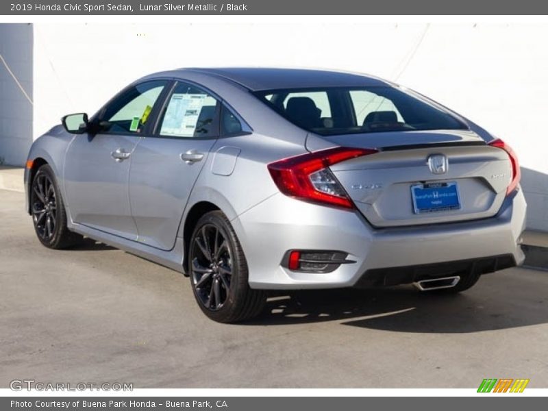 Lunar Silver Metallic / Black 2019 Honda Civic Sport Sedan