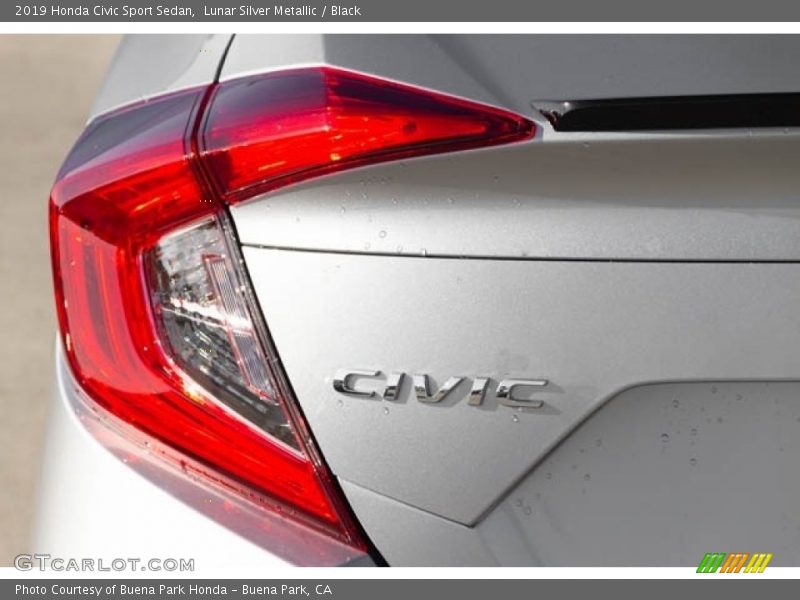 Lunar Silver Metallic / Black 2019 Honda Civic Sport Sedan