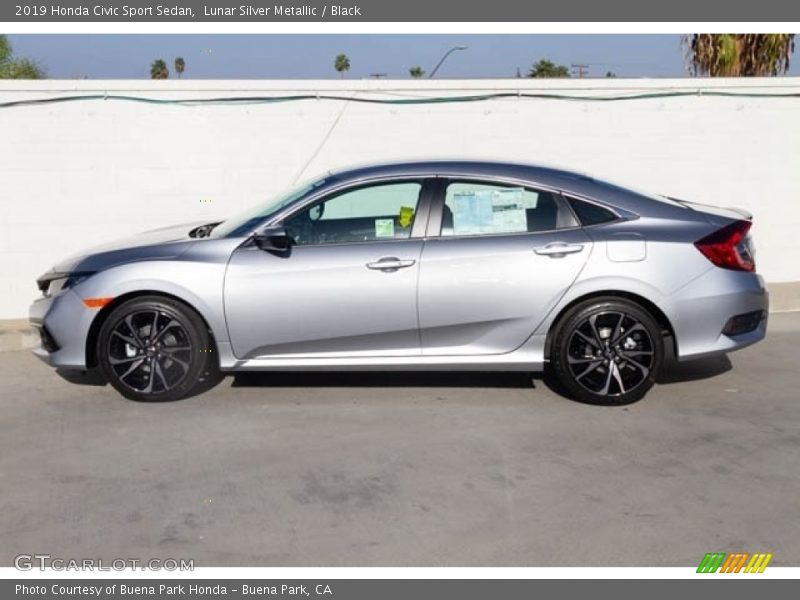 Lunar Silver Metallic / Black 2019 Honda Civic Sport Sedan