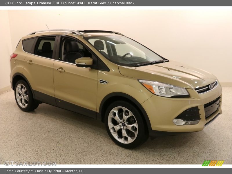 Karat Gold / Charcoal Black 2014 Ford Escape Titanium 2.0L EcoBoost 4WD