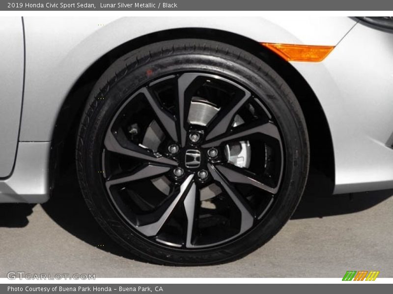 Lunar Silver Metallic / Black 2019 Honda Civic Sport Sedan