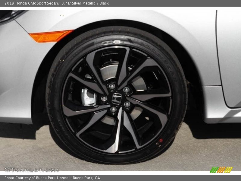 Lunar Silver Metallic / Black 2019 Honda Civic Sport Sedan