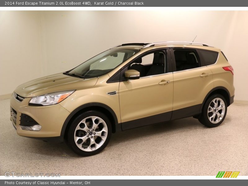Karat Gold / Charcoal Black 2014 Ford Escape Titanium 2.0L EcoBoost 4WD