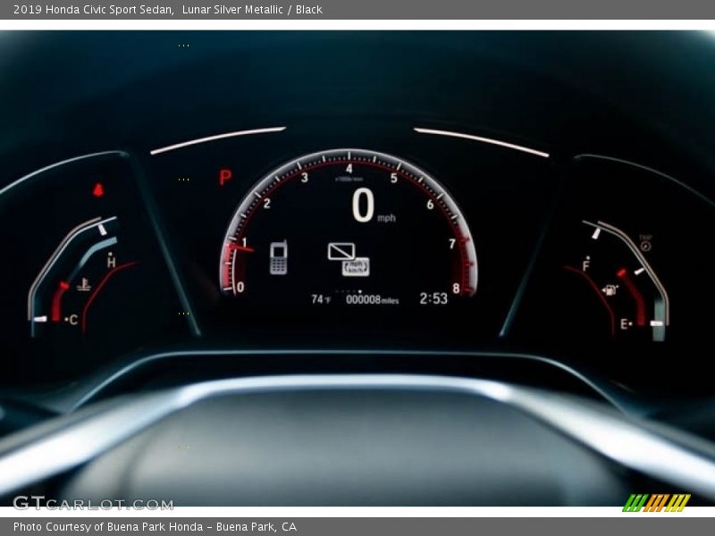 Lunar Silver Metallic / Black 2019 Honda Civic Sport Sedan