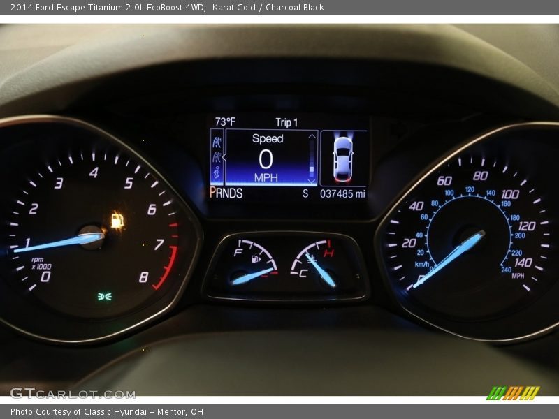 Karat Gold / Charcoal Black 2014 Ford Escape Titanium 2.0L EcoBoost 4WD