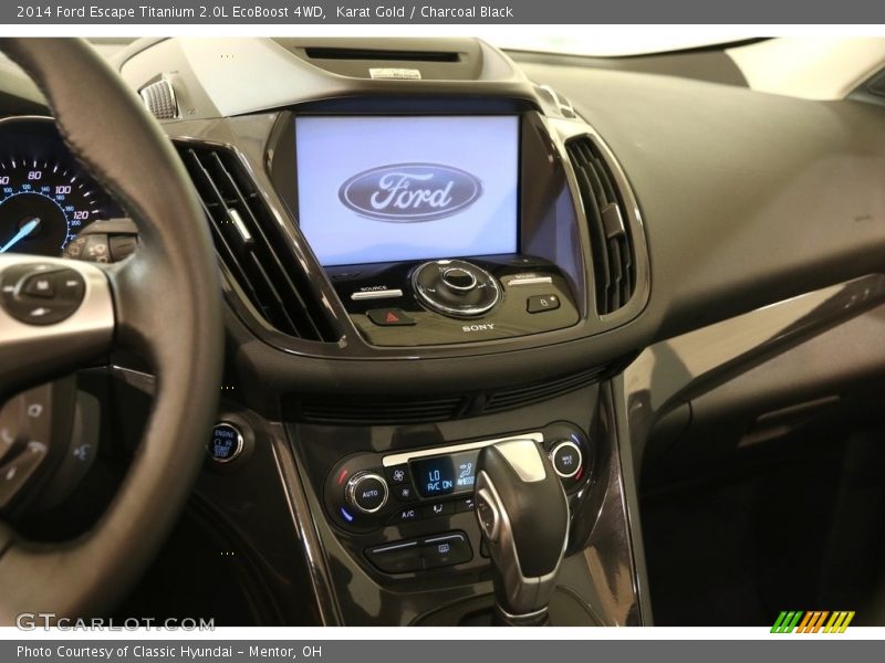 Karat Gold / Charcoal Black 2014 Ford Escape Titanium 2.0L EcoBoost 4WD