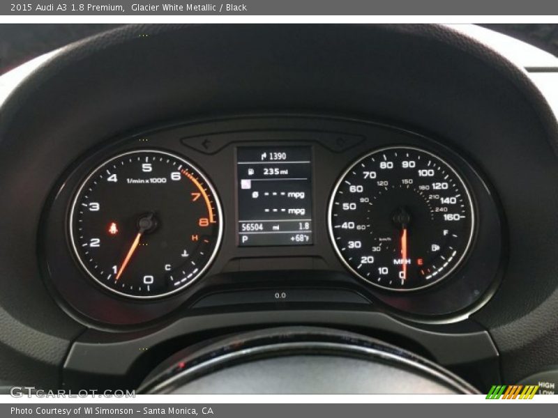 Glacier White Metallic / Black 2015 Audi A3 1.8 Premium