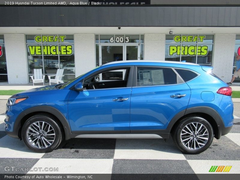 Aqua Blue / Black 2019 Hyundai Tucson Limited AWD