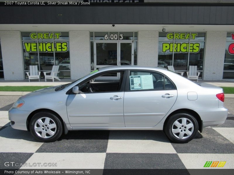 Silver Streak Mica / Stone 2007 Toyota Corolla LE
