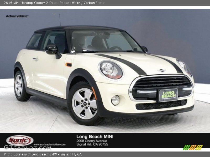 Pepper White / Carbon Black 2016 Mini Hardtop Cooper 2 Door