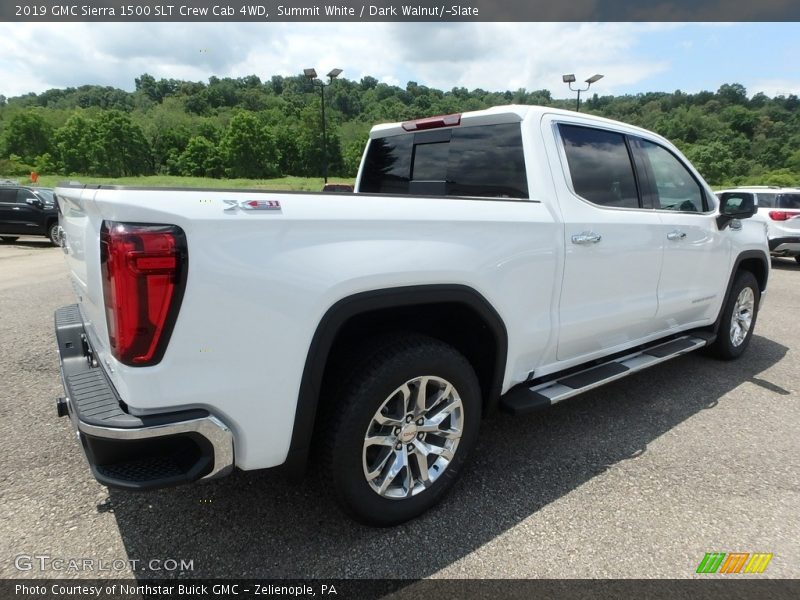 Summit White / Dark Walnut/­Slate 2019 GMC Sierra 1500 SLT Crew Cab 4WD