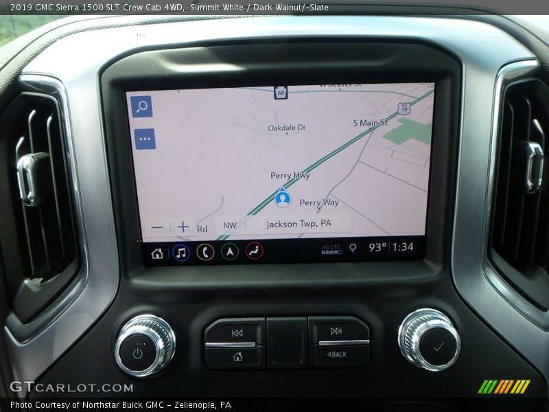 Summit White / Dark Walnut/­Slate 2019 GMC Sierra 1500 SLT Crew Cab 4WD