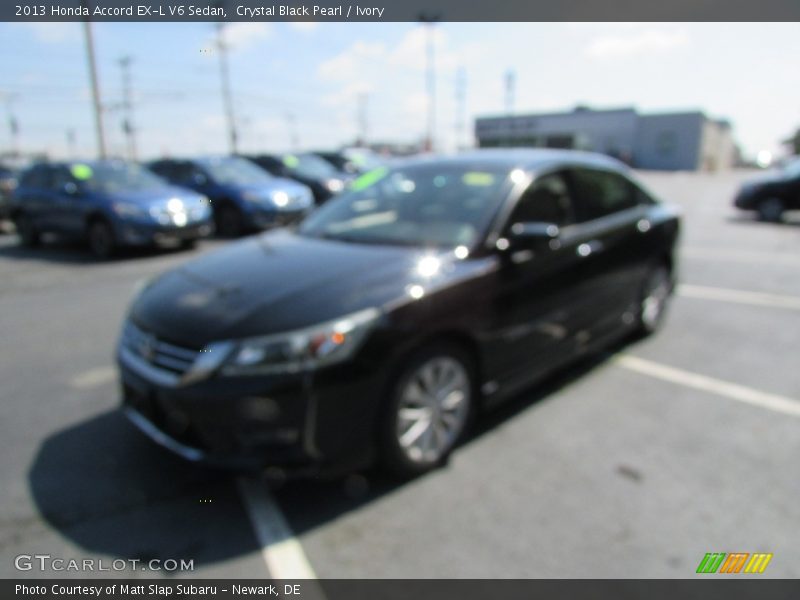 Crystal Black Pearl / Ivory 2013 Honda Accord EX-L V6 Sedan
