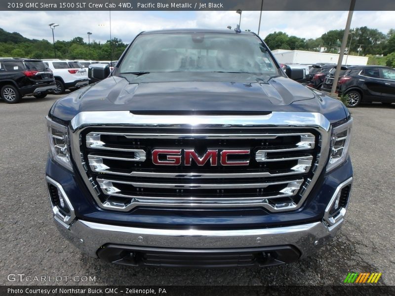 Pacific Blue Metallic / Jet Black 2019 GMC Sierra 1500 SLT Crew Cab 4WD
